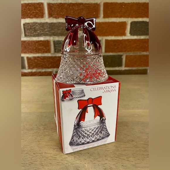 Celebrations MIKASA Crystal Bell TeaLight Candle  Holder 3" RUBY‎ RED - Picture 10 of 10